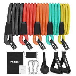 PROIRON Natural Rubber Resistance Bands with Handles